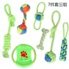 Amazon artículos para mascotas perro juguete de cuerda de algodón molienda de dientes limpieza cuerda de mordida para perro juego combinado Venta al por mayor