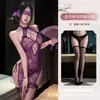 Lingerie erótica original para a noite, cheongsam sexy de renda, uniforme sexy provocante, desejo puro, roupa de dormir sem remoção