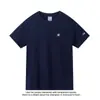 Camiseta de Manga Corta de Algodón Puro Unisex 2026 Nueva Camiseta Bordada Holgada Ins Marca de Moda Estilo Japonés Hong Kong Top Verano
