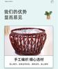 Cerca Pastoral Cesta de Flores de Vime Rattan Vaso de Rabanete Verde Artesanato de Mesa Vaso de Orquídea Borboleta Cesta de Flores de Planta Verde Decorativa