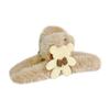 Tocado de peluche de plástico hecho a mano para mujer, bonito accesorio para el cabello con forma de tiburón peludo, venta al por mayor, novedad de primavera