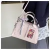 Bolso Boston Retro Coreano de Mano para Mujer Primavera Temprana 2025 Nuevo Nicho Moda Versátil Bolso de Hombro Cruzado