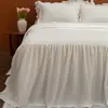 Colcha Acolchada Estilo Nuevo Japonés y Coreano Patrón Simple de Grano de Arroz Faldón de Cama Cubierta de Cama Faldón de Cama Comercio Exterior Transfronterizo Venta al por Mayor