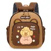 Comércio Exterior Nova Mochila Infantil para Crianças de 3-4 Anos Fofa para Bebê Jardim de Infância Bolsa Escolar Ultraleve Capivara Desenho Animado