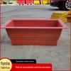 Vaso de flor de fibra de vidro decoração externa jardineira fenda shopping center combinação simples retangular vaso de flor de chão múltiplas especificações