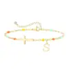 Comercio Exterior Estilo Europeo y Americano Pulsera de Cadena para Muñeca con Cruz de Esmalte Colorida de 26 Letras Moda Sencilla Personalidad de Nicho para Mujer 2026