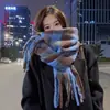 Bufanda Gruesa de Mohair de Color Puro Estilo Coreano para Mujer Invierno Nueva Protección para el Cuello a Prueba de Frío y Cálida Bufanda Chal para Estudiantes Versátil