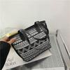 Bolso de Hombro 2026 Estilo Étnico Nuevo Estilo Coreano de Moda Patrón Geométrico Bolsa de Tela Bolso de Mano Casual Bolsa de Gran Capacidad