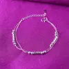 Moda estilo coreano simples pulseira de tubo pequeno com contas leves tornozeleira fofa doce joias pequenas direto da fábrica