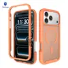 Aplicable transfronterizo a funda de teléfono magnética con sensación de piel para Apple 18 Pro Max, cubierta protectora semi-transparente mate 17 Pro anti-caídas