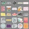 50 Pegatinas de Graffiti MEME sarcásticas Personalizadas Transfronterizas Más Vendidas Frases Cortas en Inglés Decorativas Creativas para Tazas de Agua