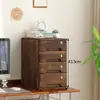 Caja de Almacenamiento de Escritorio Cerradura de Madera Maciza Retro Tipo Cajón Armario de Almacenamiento Dormitorio Oficina Gabinete Utilidad A4 Madera