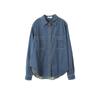 [Ovvan] Camisa de Mezclilla Retro con Cuello Polo de Manga Larga para Mujer Otoño e Invierno Chaqueta Cárdigan Holgada Ajustada A016