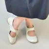 Zapatos Mary Jane rojos estilo retro francés para mujer, nuevo modelo de verano, elegantes y versátiles, adecuados para combinar con faldas, con una sola correa y tacón grueso