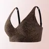 Sutiã sexy listrado com estampa de leopardo, best-seller da Amazon transfronteiriço, com bojo push-up, modelador, absorvente de impacto, suporte lateral e sem costura