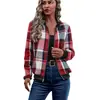 Amazon 2025 Nueva Chaqueta de Béisbol a Cuadros con Cremallera Estilo Europeo y Americano Transfronteriza para Mujer Commuter Chaqueta de Otoño e Invierno