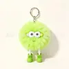 Colgantes de pompones de colores, dijes para bolso de piel sintética de conejo, llaveros de dibujos animados, pequeños accesorios de peluche y decoraciones para llaves de coche