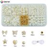Kit de Material para Montagem de Pulseira de Pérolas Imitação Transfronteiriça, Acessórios para Miçangas, Conjunto de Joias com Contas de Concha