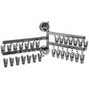 Secador de Calcetines con Ventosa para Casa Balcón Plegable Montaje en Pared Ropa Interior Múltiples Pinzas Secador de Ropa Multifunción