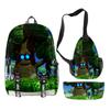 Astro Bot Universo Robô 3D Novo Produto Impressão Digital Transfronteiriça Mochila Escolar Mochila Estojo de Lápis Bolsa de Ombro
