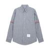 Camisa Spot Tb Jl Oxford com Mangas Duplas de Tecido Marca de Moda Europeia Casual Luxo Acessível Camisa de Manga Longa Atacado Dropshipping