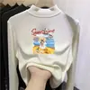 Camiseta Interior Térmica de Doble Cara con Cuello Medio Alto de Manga Larga, Gruesa, para Niñas Mayores, Cálida, Moderna, Otoño e Invierno
