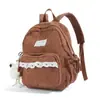 Mochila de Pana para Mujer, Estilo Coreano Ins Simple Casual para Estudiantes, Mochila Pequeña Ligera para Niña Linda