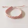 Pulsera de cuerda trenzada estilo europeo y americano color DIY pulsera ajustable a mano trenzado de hilo de jade