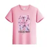 Comercio Exterior Manga Corta Ropa para Padres e Hijos Ropa de Clase Estampado de Letras Camiseta Base Verano Color Sólido Algodón Camiseta de Manga Corta Ropa para Niños
