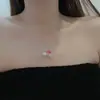 Colar de Pérolas com Laço Vazado para Mulheres, Corrente Clavicular de Luxo de Alto Padrão, Novo Estilo, Acessório de Corrente de Pescoço Elegante e Simples