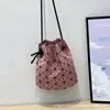 Bolso Original de Por Vida para Mujer Bolso Cubo con Cordón Geométrico Bolso Rombo Bolso de Hombro a la Moda para Mujer