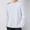 Camiseta de manga larga para hombre, capa interior de otoño para hombre, camiseta base elástica de corte holgado, camiseta estampada estilo coreano ins para hombre