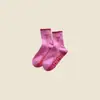 Calcetines de Yoga Transfronterizos para Mujer Calcetines de Media Pantorrilla Pilates Profesional Fitness Suela de Silicona Antideslizante Calcetines para el Suelo Calcetines para Mujer con Lazo
