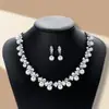 Juego de Collar y Pendientes de Perlas con Diamantes y Cristales, Joyería para Mujer de Banquete de Boda Nupcial, Estilo de Lujo Ligero