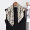 Pañuelo Cuadrado Pequeño 100% Algodón, Suave y Amigable con la Piel, Transpirable, Adecuado para Todas las Estaciones, Estilo Artístico, Pañuelo Decorativo Versátil, Bufanda para Cuello para Mujer
