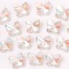 Arte de uñas Cristal Diamante degradado cristal de hielo mariposa tridimensional diamante color mágico Aurora arte de uñas diamante con forma venta al por mayor accesorios para uñas