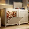 Caja de Almacenamiento de Ropa para Uso Doméstico, Gran Capacidad, Tapa abatible Organizador de Ropa y Edredones para Dormitorio, Gabinete de Almacenamiento Plegable, Gabinete de Almacenamiento