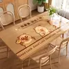 Tapete de Mesa Kapibala de Vidro Macio Transparente, Não Lavável, Impermeável, à Prova de Óleo, Resistente ao Calor, Tapete de Proteção de Mesa Resistente a Altas Temperaturas