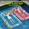 Cama Flutuante Inflável Personalizada para Água Cadeira de Lounge Dupla Piscina para Tomar Sol Cama Inflável com Porta-Copos Amazon Transfronteiriço