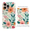 Estação Independente Mais Vendida Retro Laranja Rosa Flor Grande Folha Verde Maçã 16 Furos Precisos Película Capa de Celular iPhone18promax