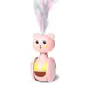Nuevo estilo jugueteo para gatos juego automático cabeza de gato balancín bola divertida balancín gato atrapa bola pluma de color artefacto de jugueteo para gatos