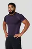YOUNGLA Camiseta de manga corta para hombre de estilo americano para verano, fitness, de manga corta para hombre, secado rápido, elástica, ajustada, Batman