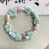 Suministro de fábrica estilo nacional arte hecho a mano cerámica círculo único estilo nacional retro irregular Red social pulsera joyería