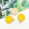 1 estilo coreano diy joias acessórios drop oil alloy pequeno pingente pulseira colar cocar gota óleo bonito rosto sorridente