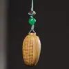Sandalia Barbie Sándalo Piedra Luminosa Verde Sándalo Tallado Maíz de la Cosecha Cadena para Teléfono Móvil Llavero Colgante Decorativo para Mochila