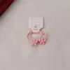 Elásticos de Cabelo Pequenos com Florzinhas Rosa Infantis Fofos para Meninas Suaves com o Cabelo Versáteis Elásticos de Cabelo com Laço de Princesa Acessórios de Cabelo