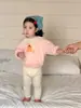 Ropa de Otoño para Bebé 2026 Nuevo Estilo Coreano Ropa Infantil Conjunto de Otoño Sudadera de Encaje para Niñas Set Básico