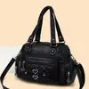 Bolsa Feminina 2026 Nova Bolsa de Ombro em Couro Macio Versátil Texturizada Bolsa Transversal Feminina Grande Capacidade Leve Bolsa de Mãe