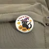 Gato Negro de Halloween Sombrero de Mago Broche de Dibujos Animados Calabaza Hoja de Arce Murciélago Patrón Insignia Accesorios Festivos Venta al por Mayor