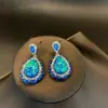 Coleção Qingdao Moda Vintage Versátil Elegante Conjunto de Brincos e Colares Artístico Retrô Exquisito Luxo Leve Toque de Alto Padrão para Mulheres